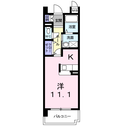 サウスヒルズ緑Ｂの間取り