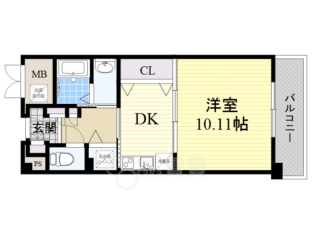 池田市姫室町のマンションの間取り