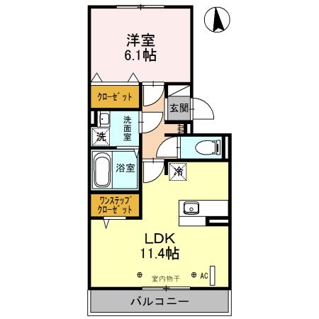 【郡山市富久山町久保田のアパートの間取り】