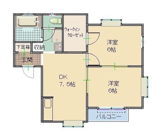 新座市野火止のアパートの間取り