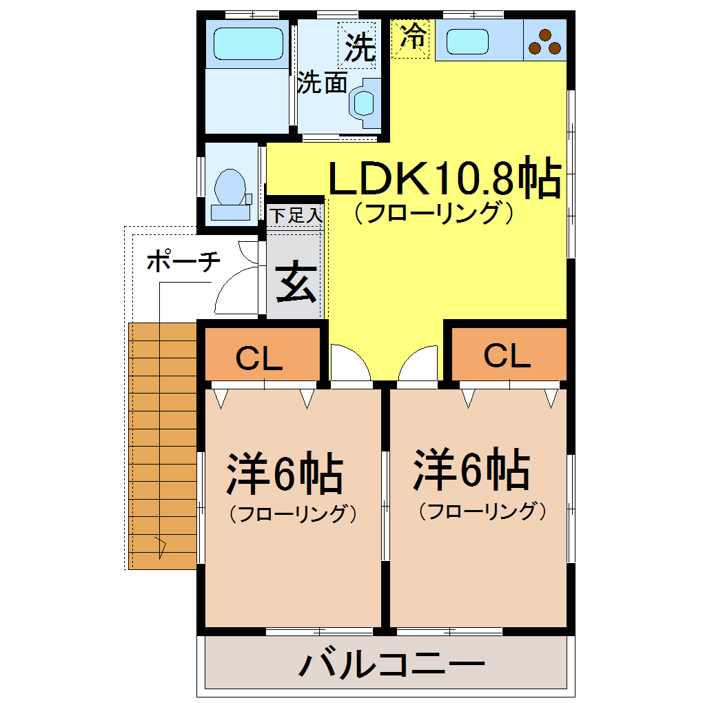 青木ハイツ（オレンジ）1号館の間取り