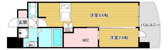 セレニテ阿波座ミラクの間取り