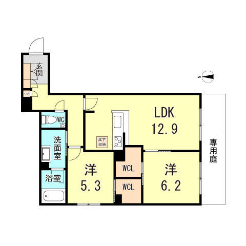 神戸市須磨区潮見台町のマンションの間取り