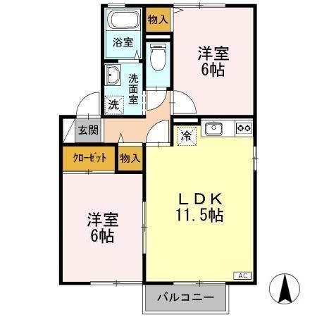 セジュール額新町の間取り