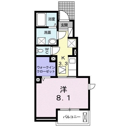 新居浜市坂井町のアパートの間取り