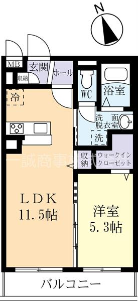 エクセラン阿見の間取り