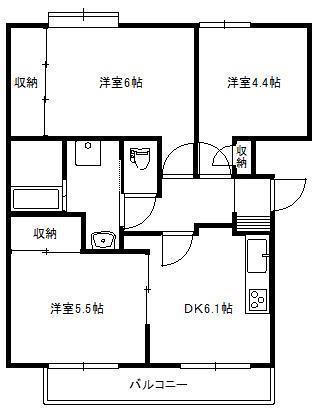 ハイツ葭井戸の間取り