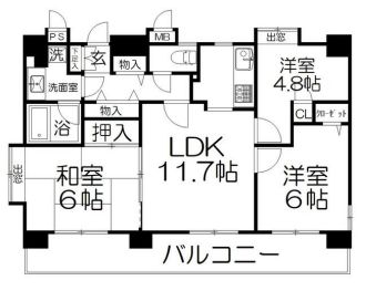 レクセルマンション北浦和公園の間取り