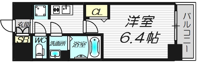 プレサンス上町台筆ヶ崎SOUTHの間取り