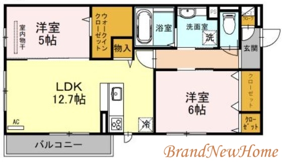 【堺市北区東三国ヶ丘町のアパートの間取り】