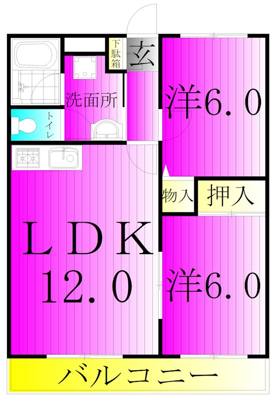 ベルレージュ南柏の間取り