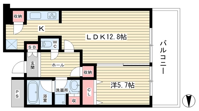 豊中市新千里東町のマンションの間取り