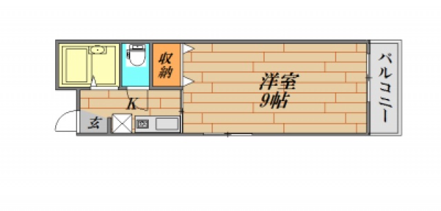 広島市中区東白島町のマンションの間取り