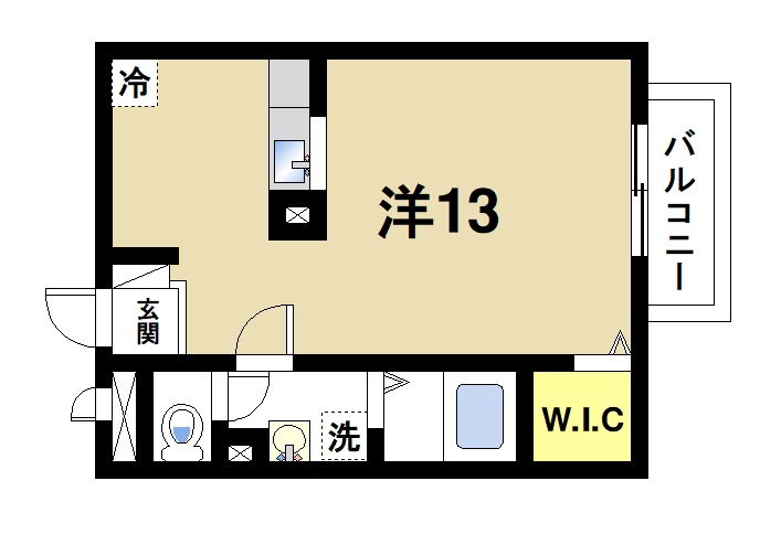 天理市西井戸堂町のアパートの間取り