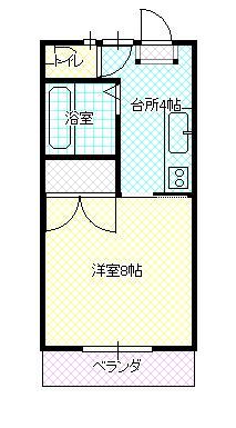 山形市六日町のアパートの間取り