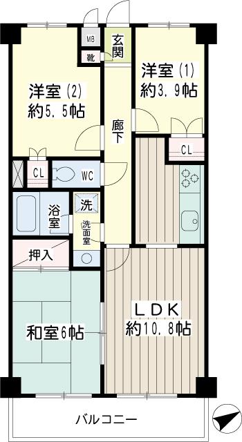 サンライズ鶴見の間取り