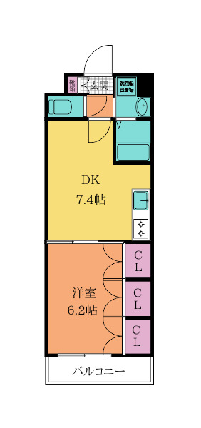【ラクーレV片野の間取り】
