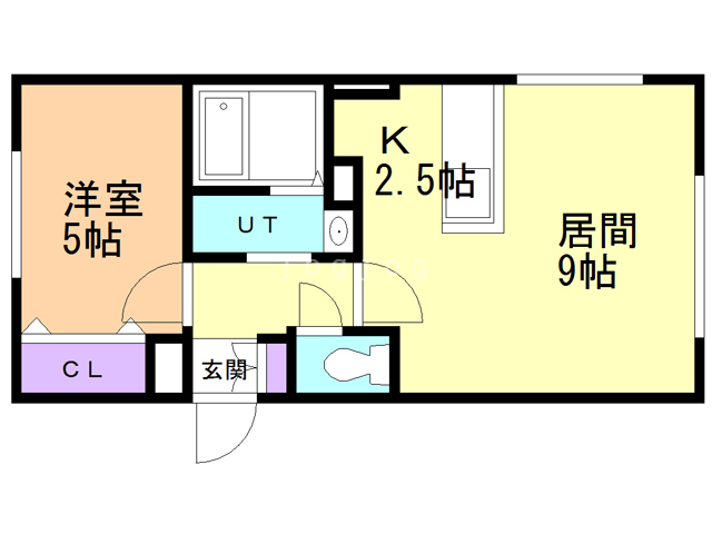 札幌市西区発寒八条のマンションの間取り