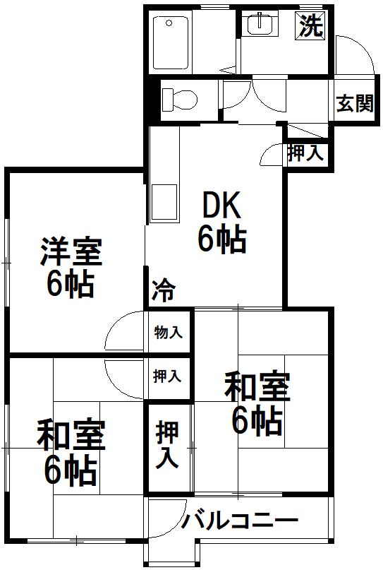 蓮田市東のマンションの間取り