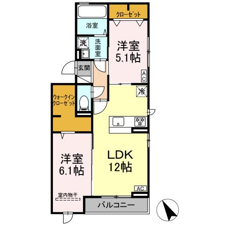 D-ROOM若林の間取り