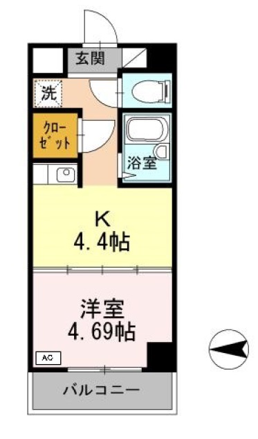 【姫路市北条口のマンションの間取り】