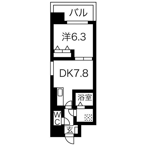 サンシアルザ上前津の間取り