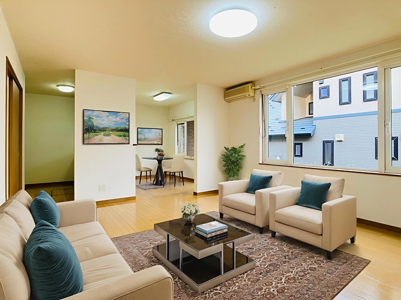 居室・リビング　本画像はCGで作成しており実際に現地に家具は置かれてません。