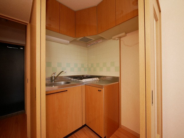 キッチン　コンパクトなキッチンで掃除もラクラク