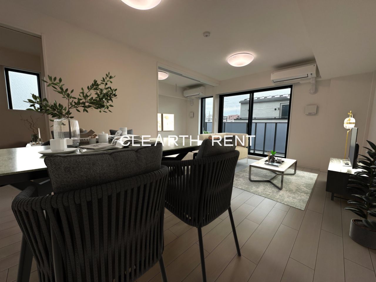 居室・リビング　14.3帖のリビングダイニングキッチン/ネット無料