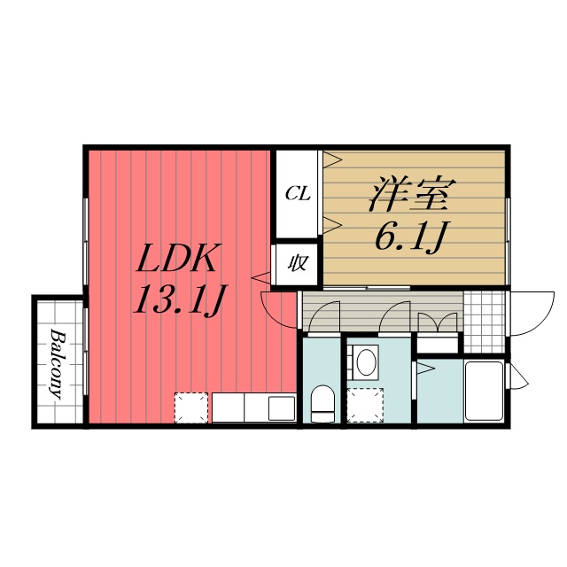ＪＲ総武線 千葉駅 バス乗車時間：17分 最寄りバス停で下車 徒歩4分 2階建 築32年の間取り写真