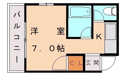 ＪＲ鹿児島本線 赤間駅 徒歩1分 4階建 築41年の間取り写真