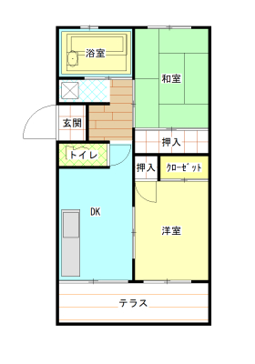 プレジール　初期費用５万円のみの間取り