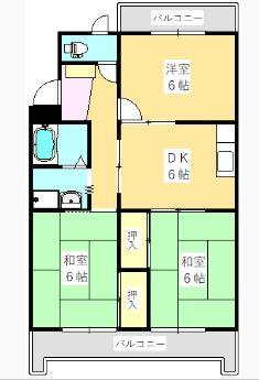 高松市高松町のマンションの間取り