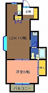 沼津市青野のアパートの間取り