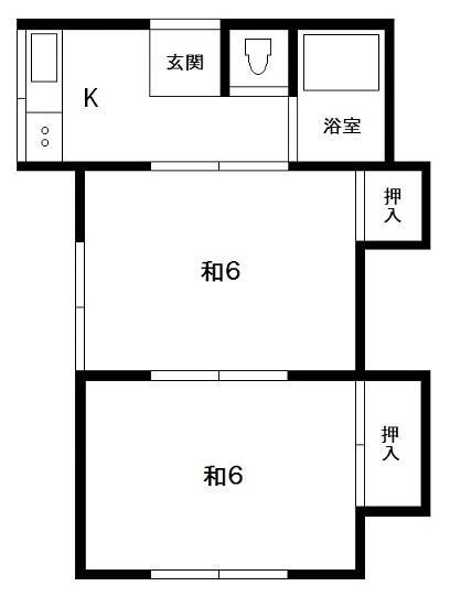 覚来アパートの間取り