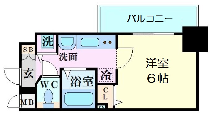 プレサンス梅田北パワーゲートの間取り