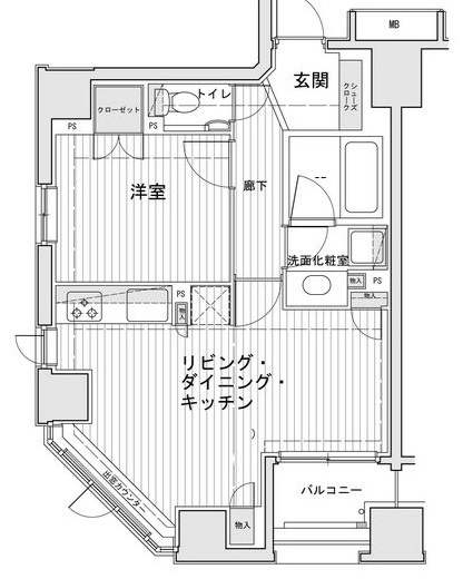 東京都中央区湊３（マンション）の賃貸物件の間取り