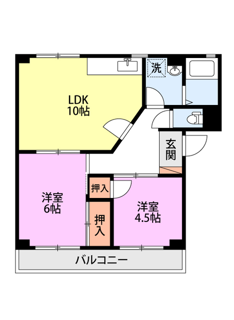 サンハイム松美台の間取り