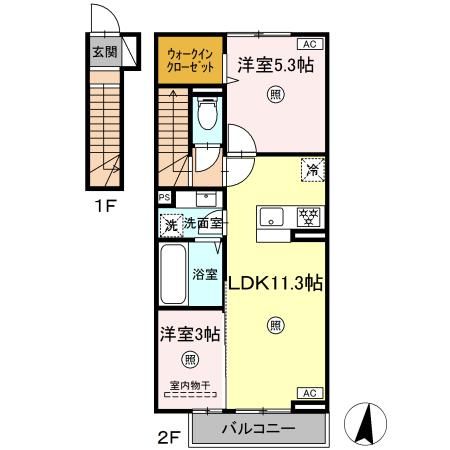 仮）D-room横手3丁目　A棟の間取り