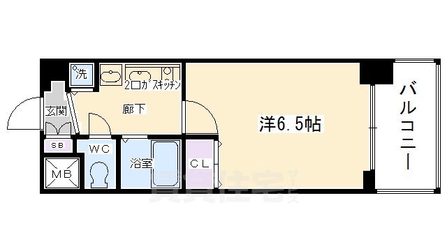 プレサンス京都三条大橋雅殿の間取り