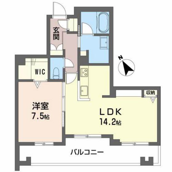 広島市西区三篠北町のアパートの間取り