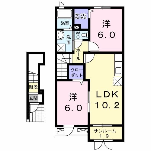 グランソレイユＡの間取り