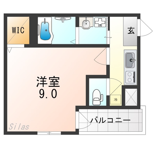 東大阪市御厨中のアパートの間取り