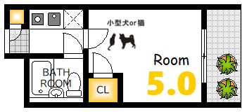 広島市西区南観音のマンションの間取り