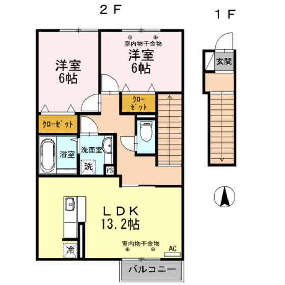 ブランズ黒崎の間取り