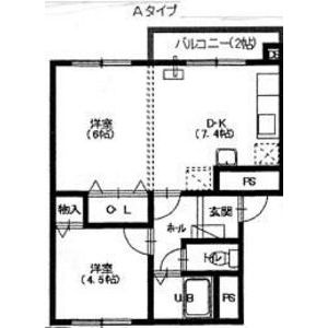 札幌市中央区南十七条西のアパートの間取り