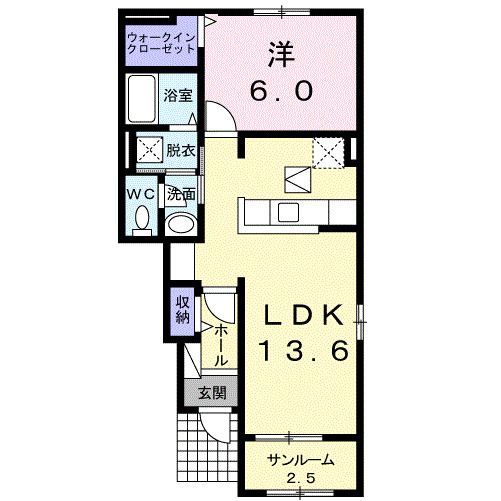 邑楽郡明和町新里のアパートの間取り