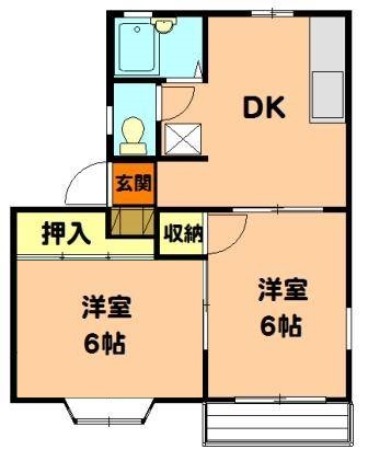 シャンボール内谷の間取り