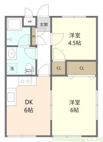 大田区南千束のマンションの間取り