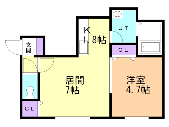 【札幌市北区北三十一条西のアパートの間取り】